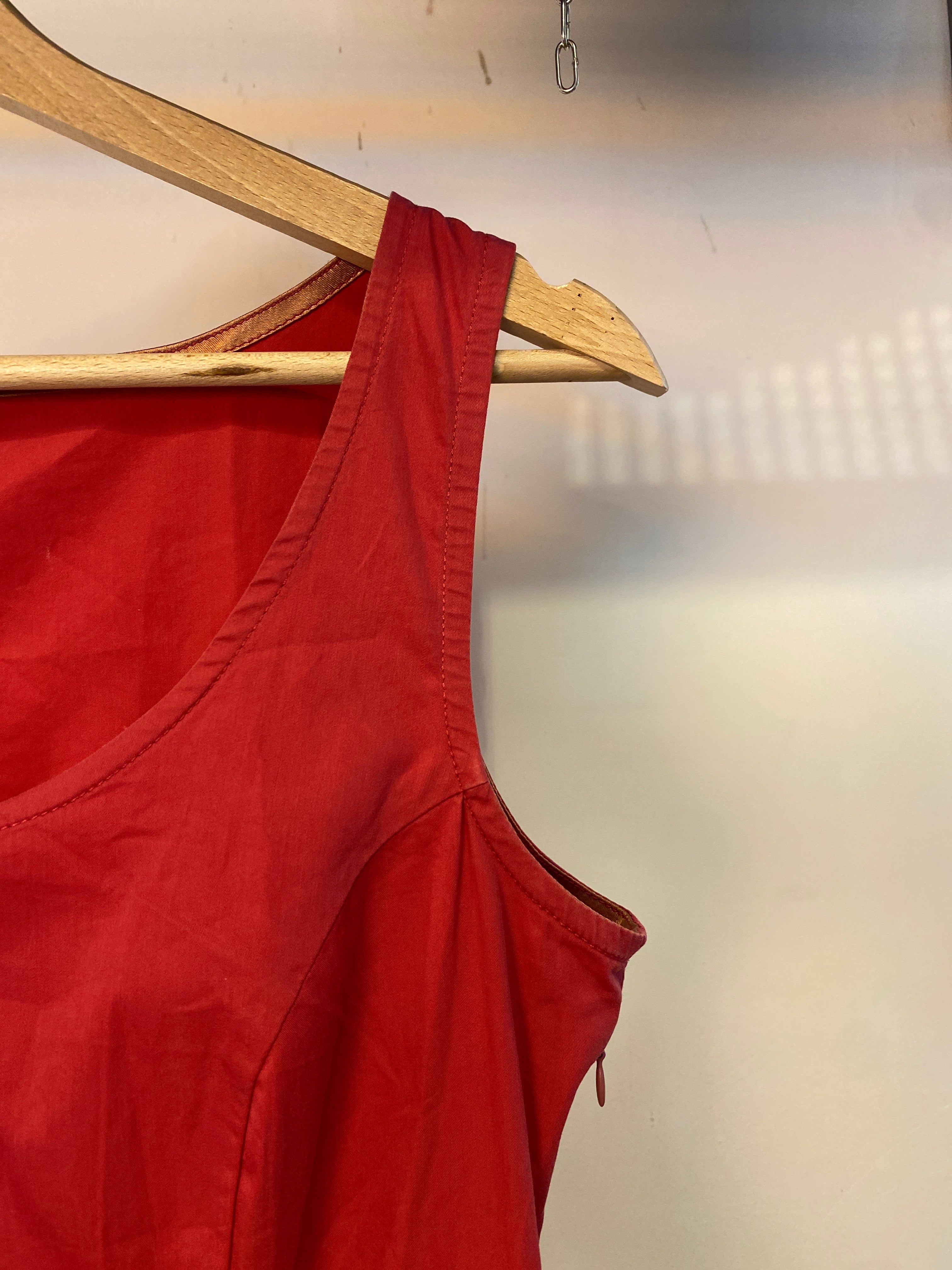 VESTITO A TUBINO ROSSO DA DONNA