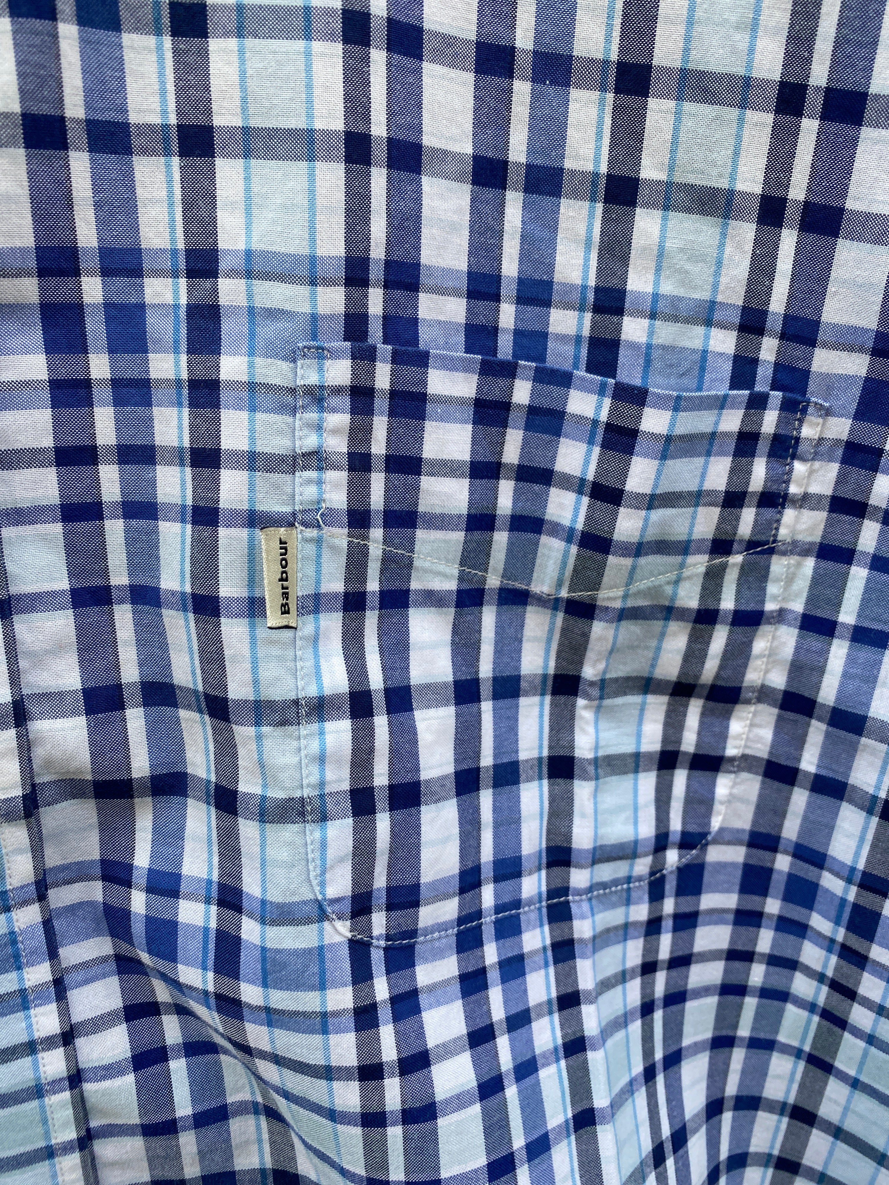 CAMICIA A QUADRI AZZURRI DA UOMO