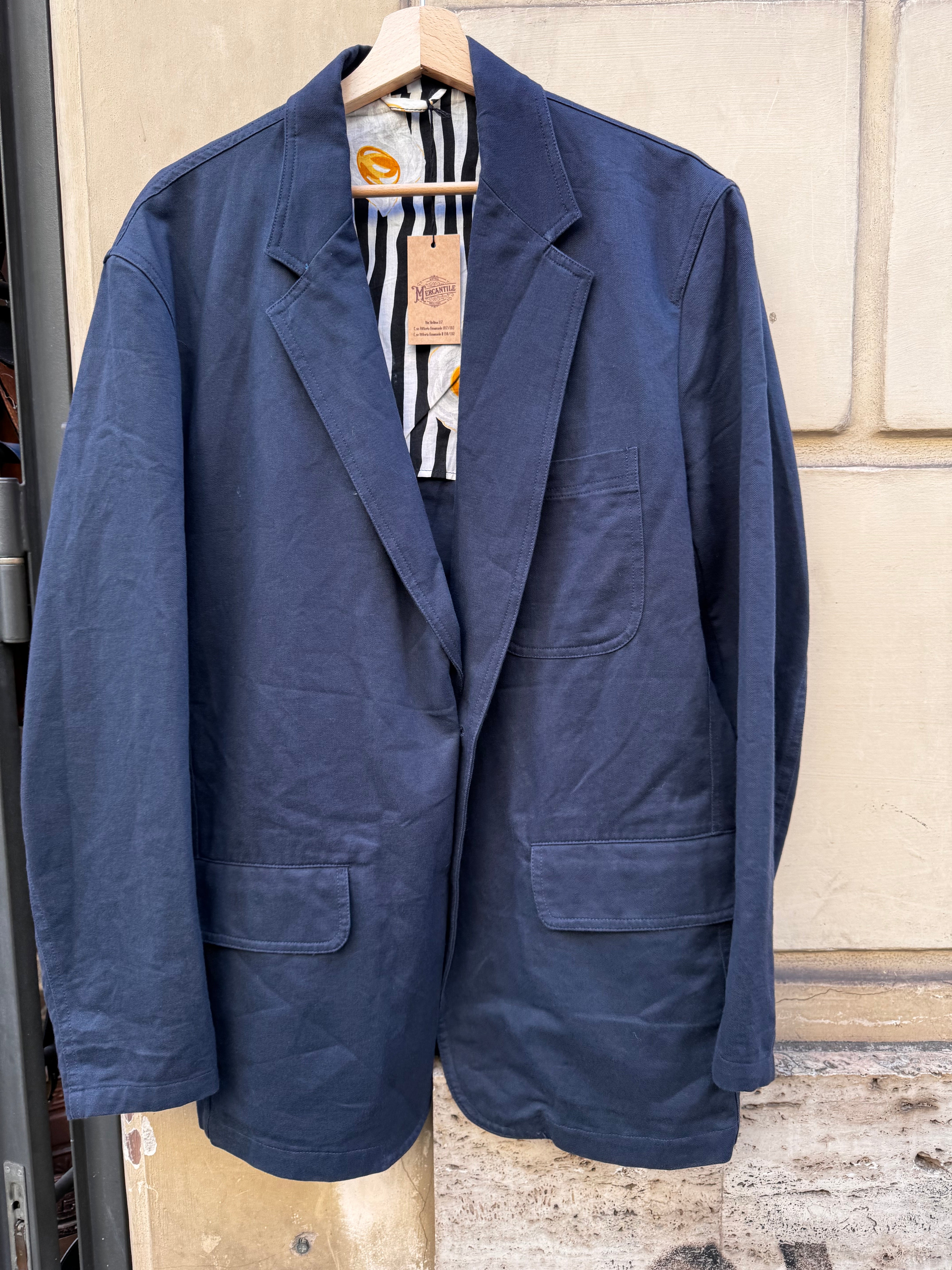 BLAZER SLIM BLU DA UOMO