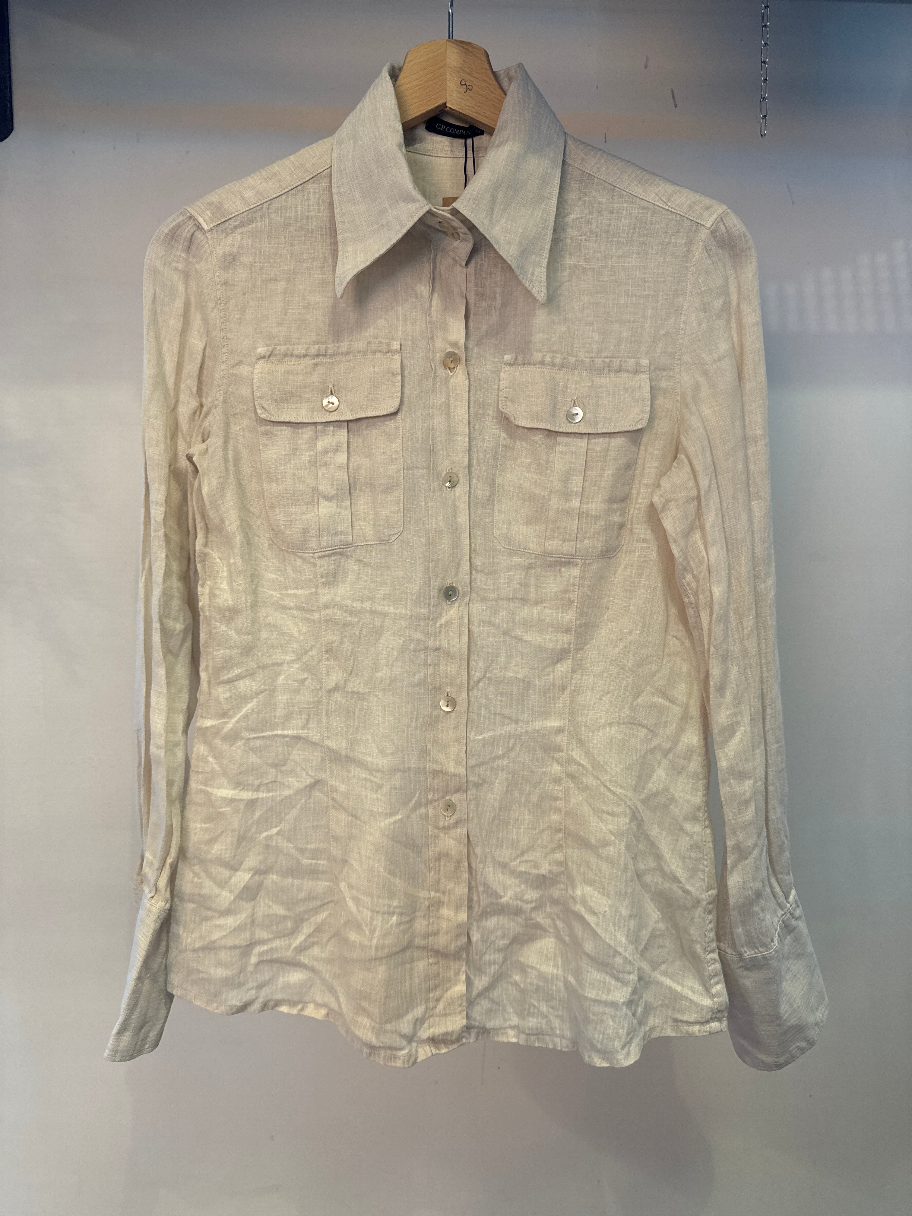 CAMICIA IN LINO BEIGE DA DONNA