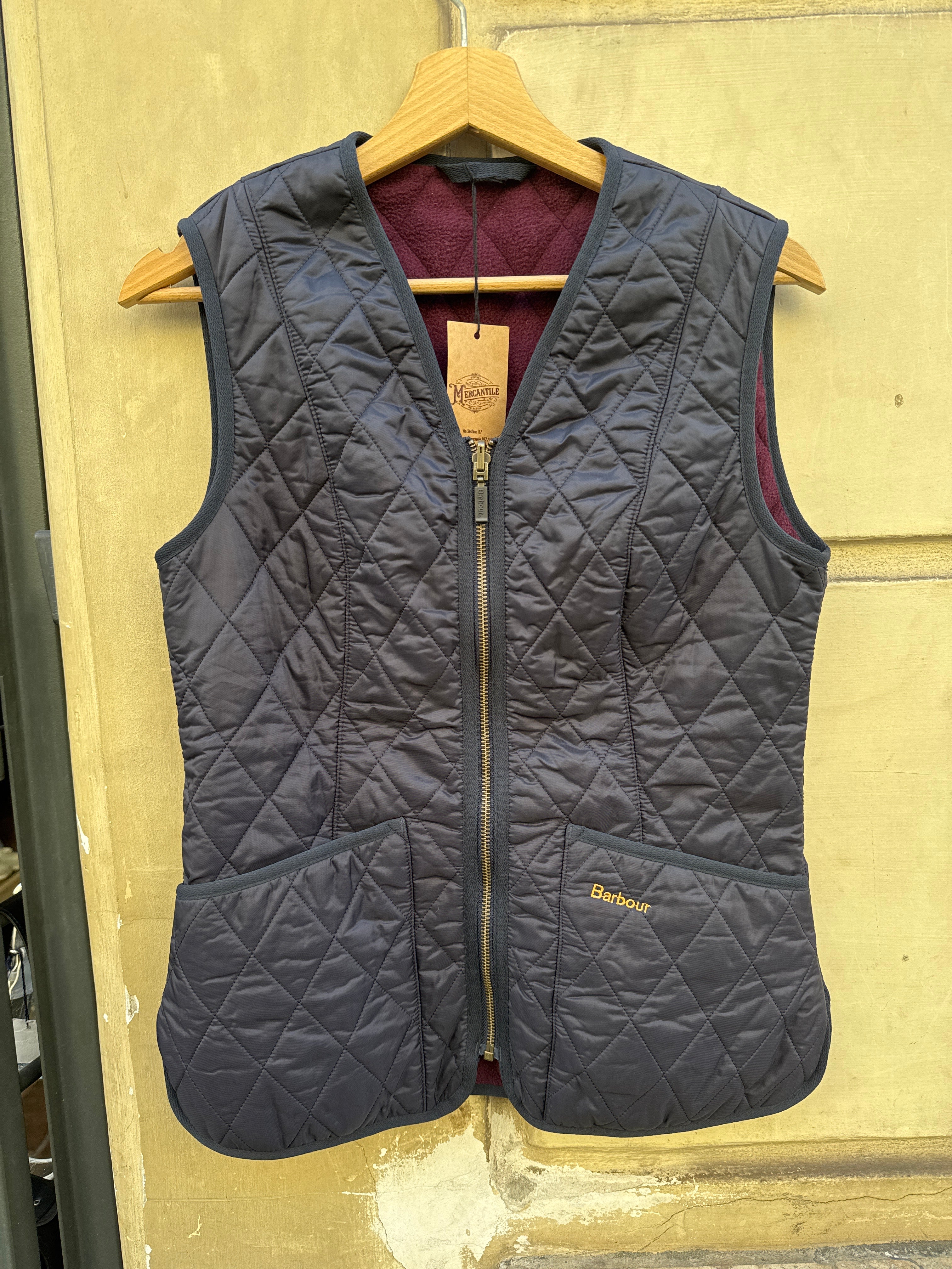 GILET TRAPUNTATO BLU DA DONNA