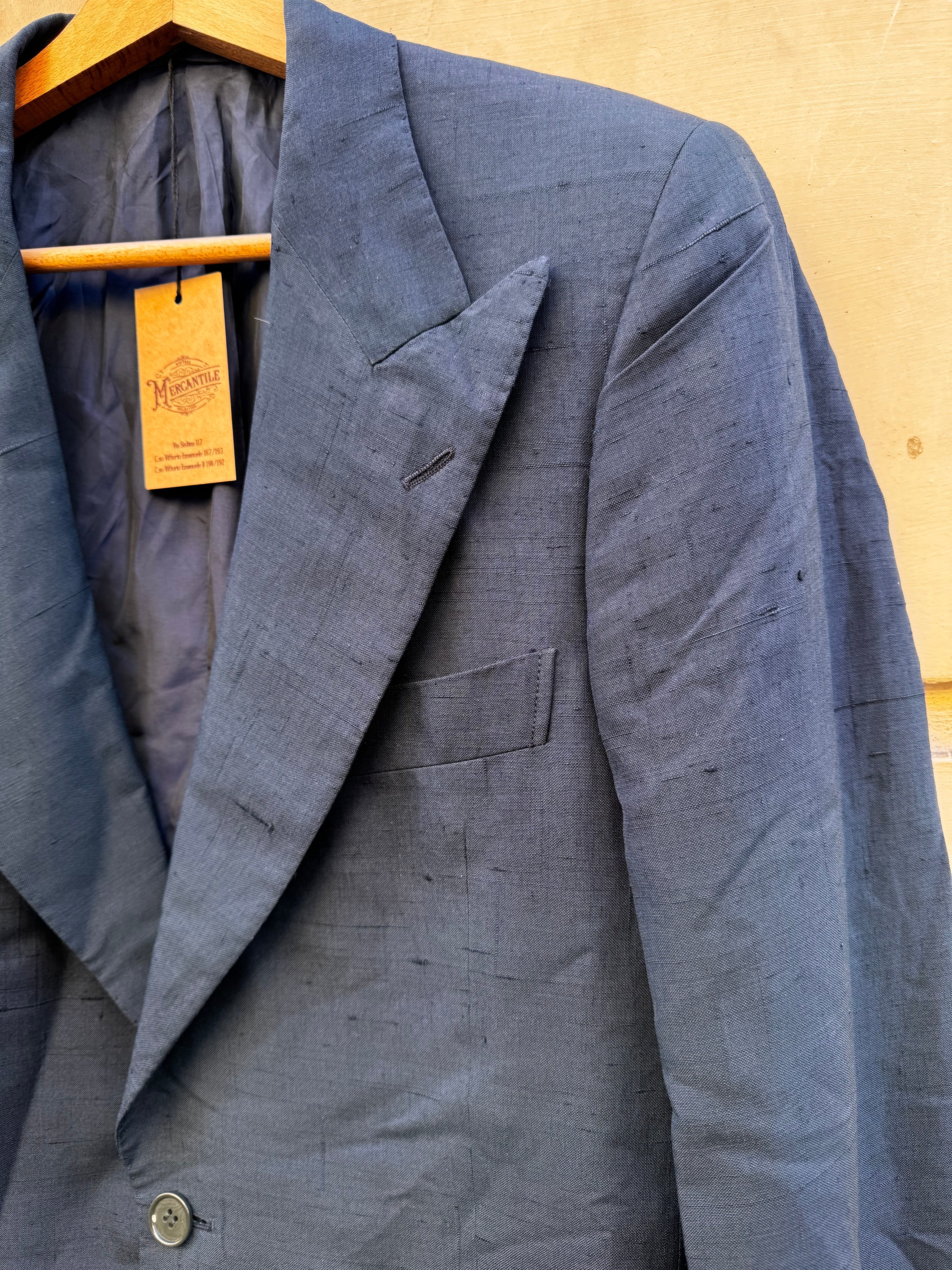 BLAZER BLU IN SETA DA UOMO