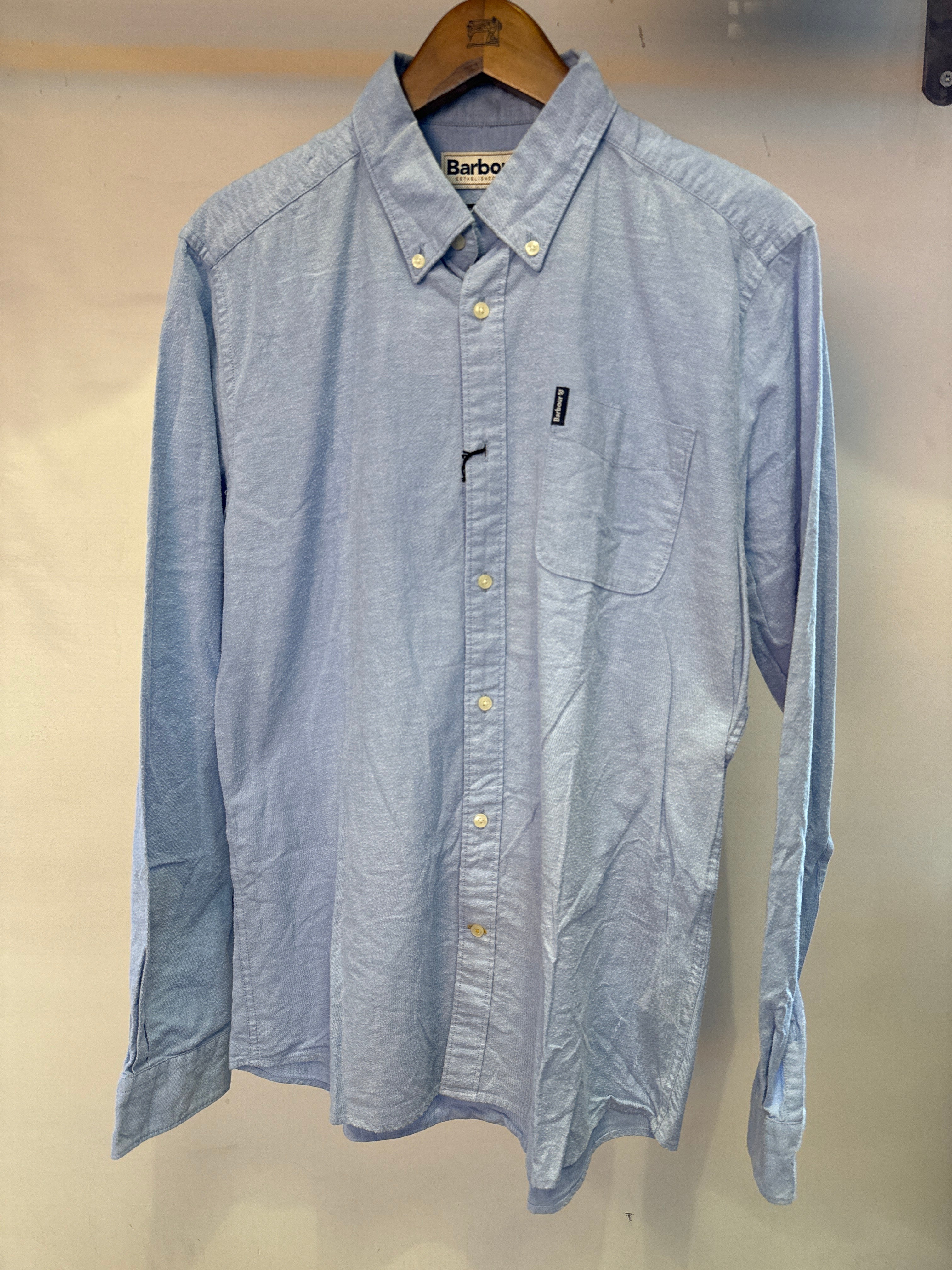 CAMICIA CON TASCHINO CELESTE DA UOMO