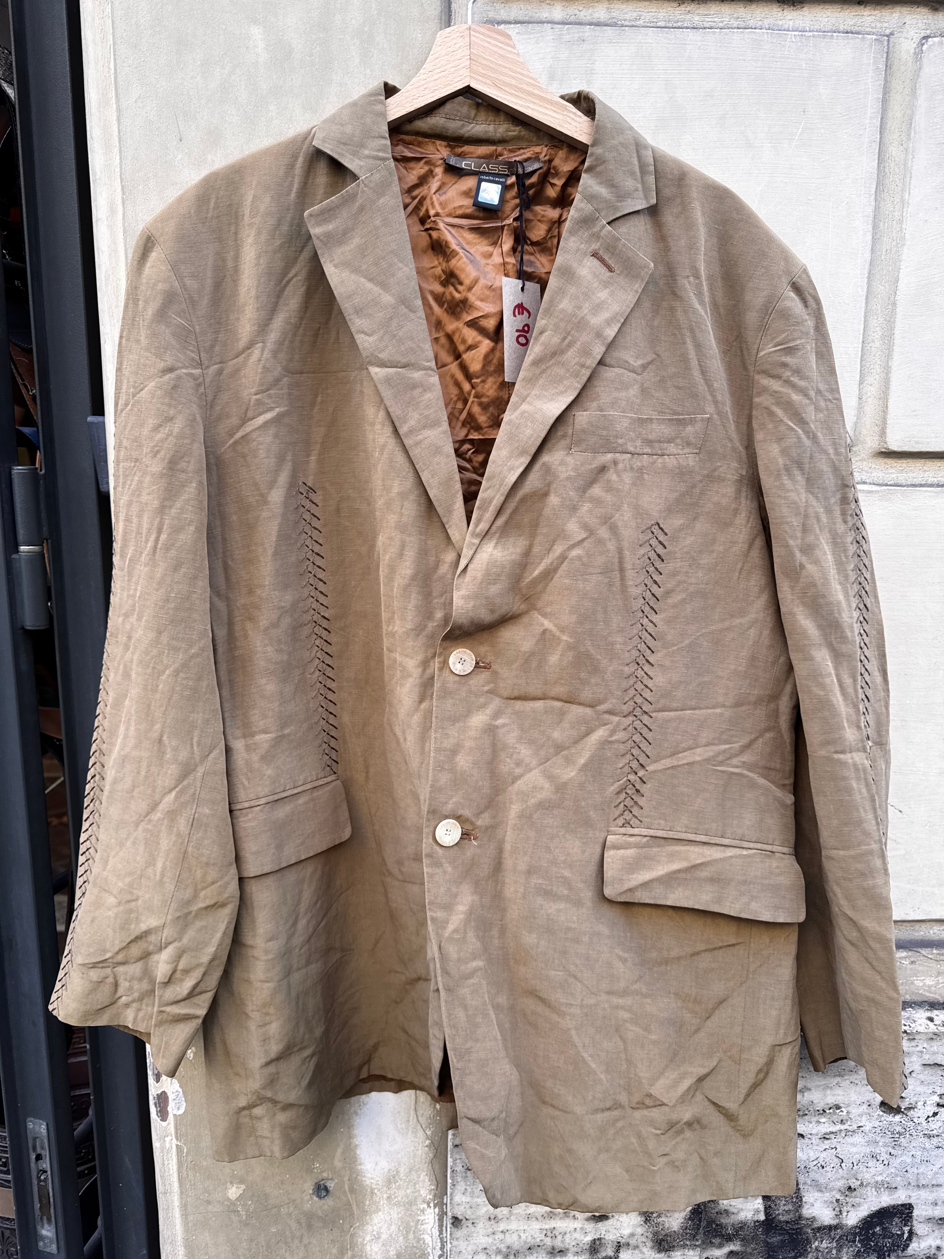 BLAZER BEIGE CON RICAMI DA UOMO