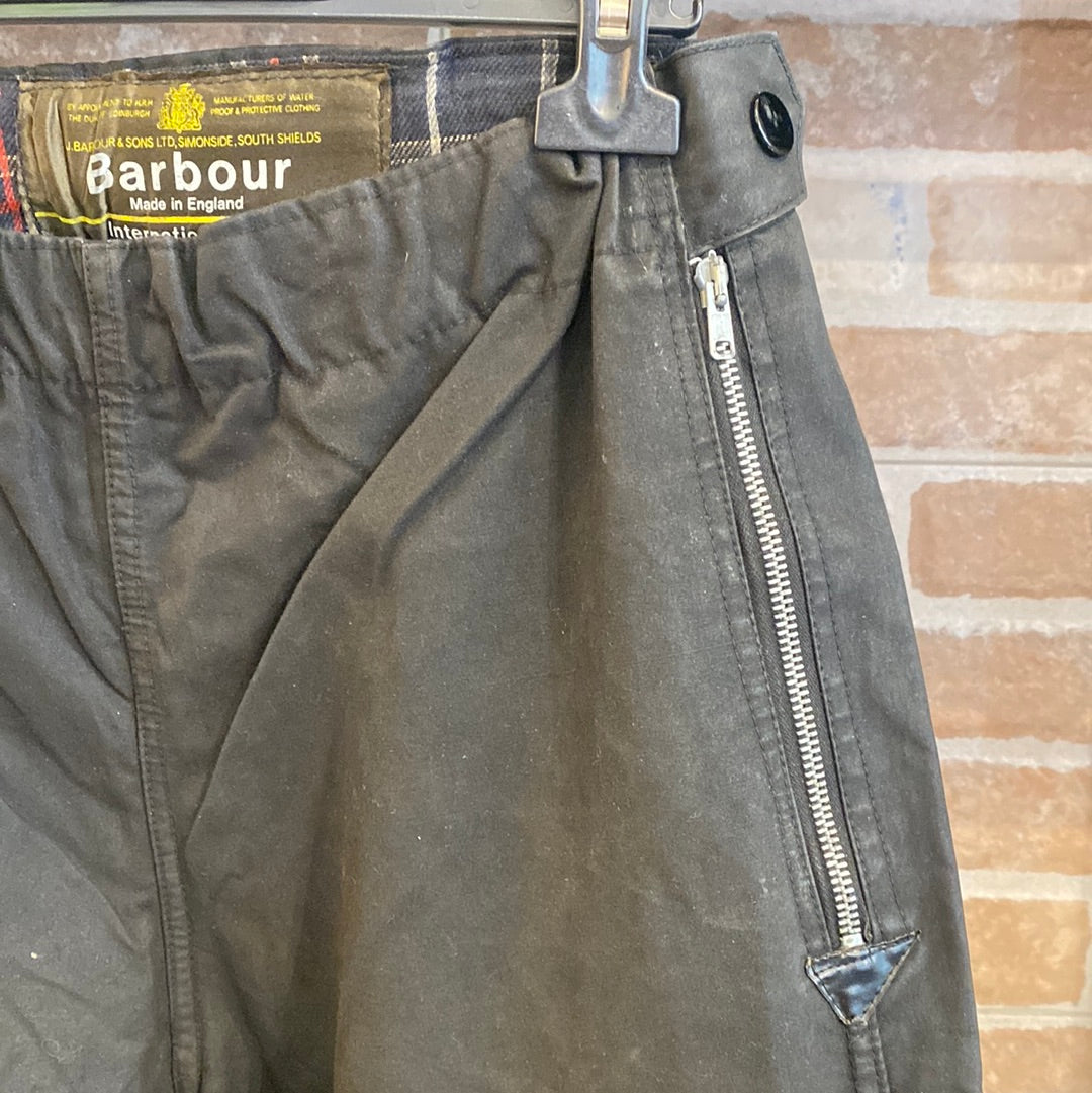 PANTALONE NERO CERATO DA UOMO