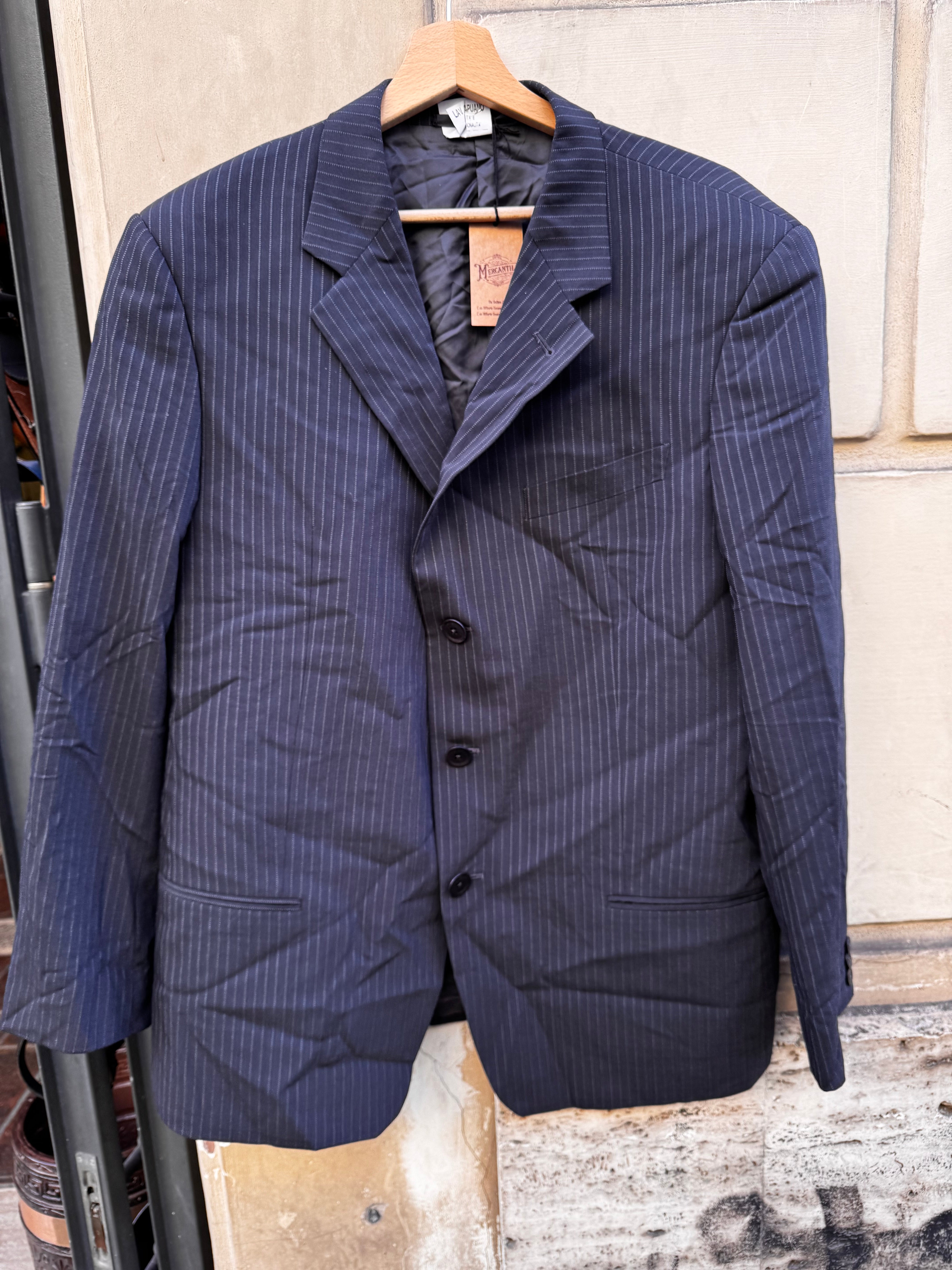 BLAZER GESSATO NERO DA UOMO