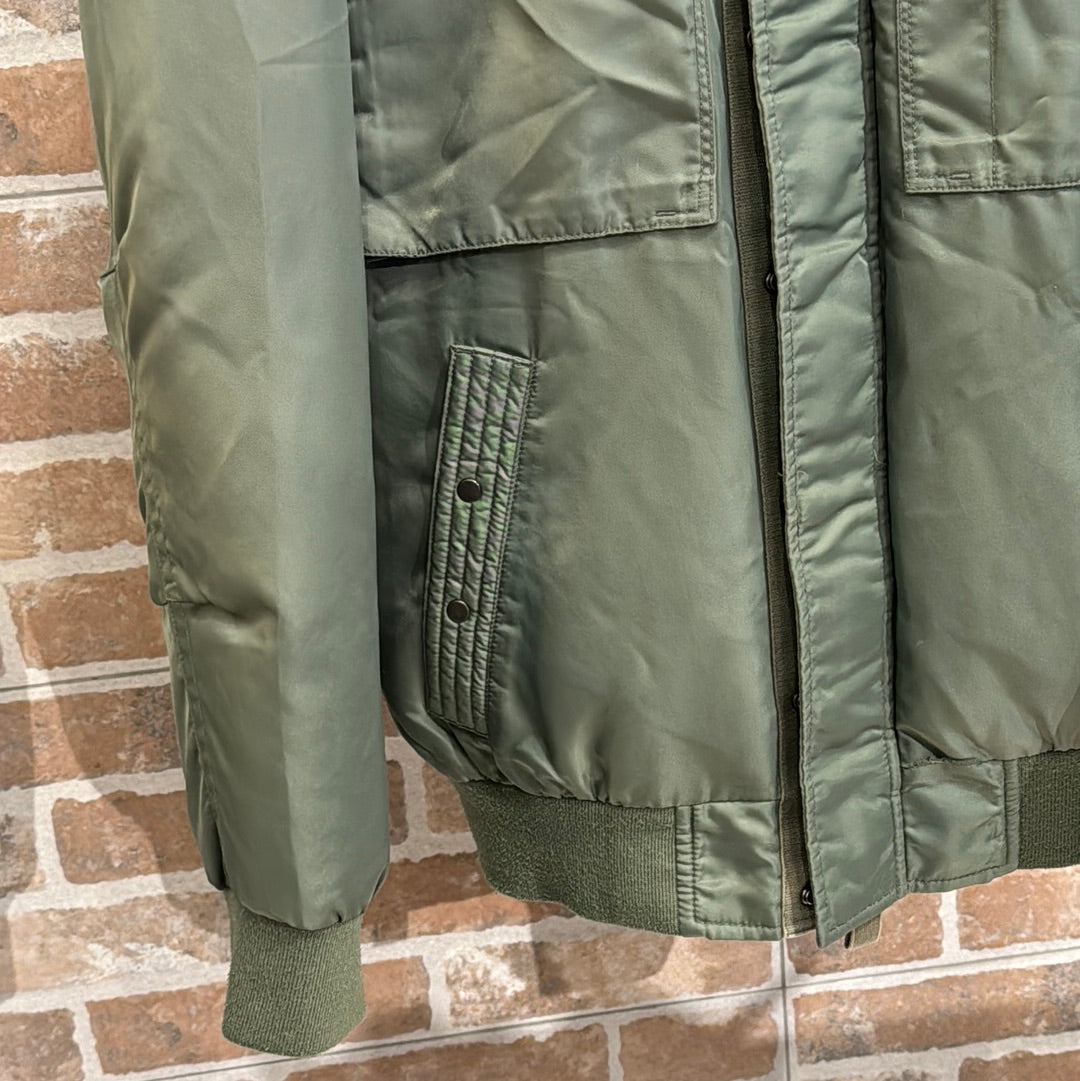 BOMBER MILITARE MULTITASCHE VERDE DA UOMO