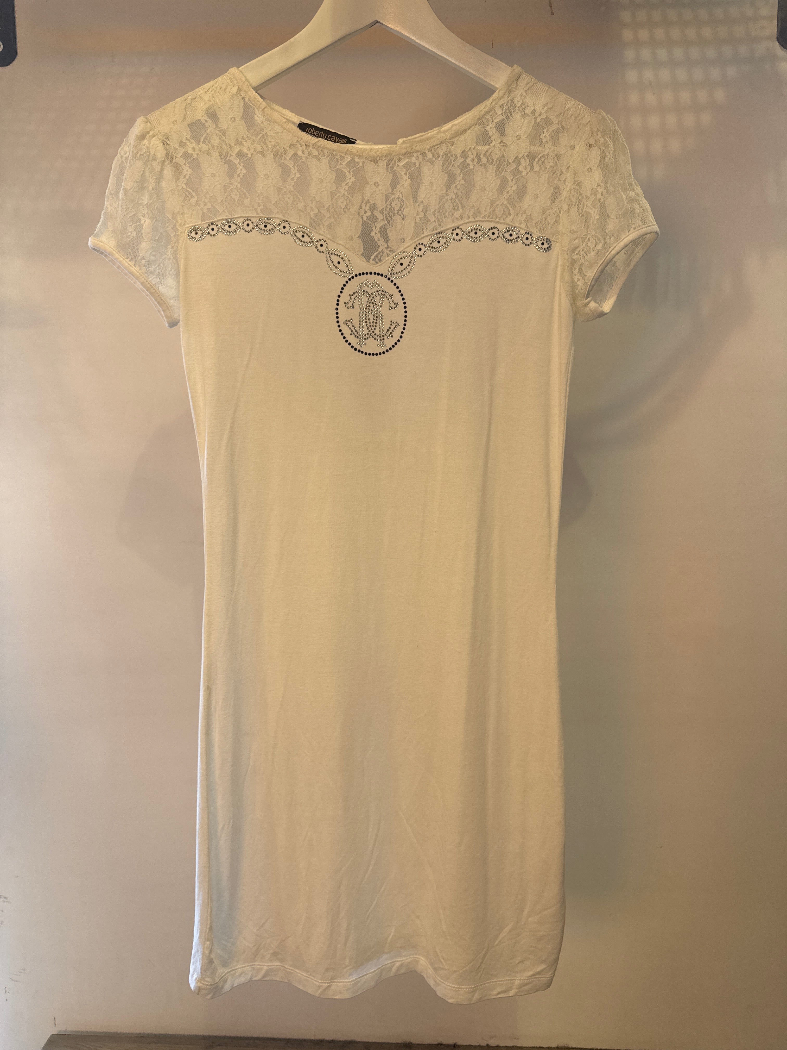 VESTITO BIANCO CON PIZZO DA DONNA