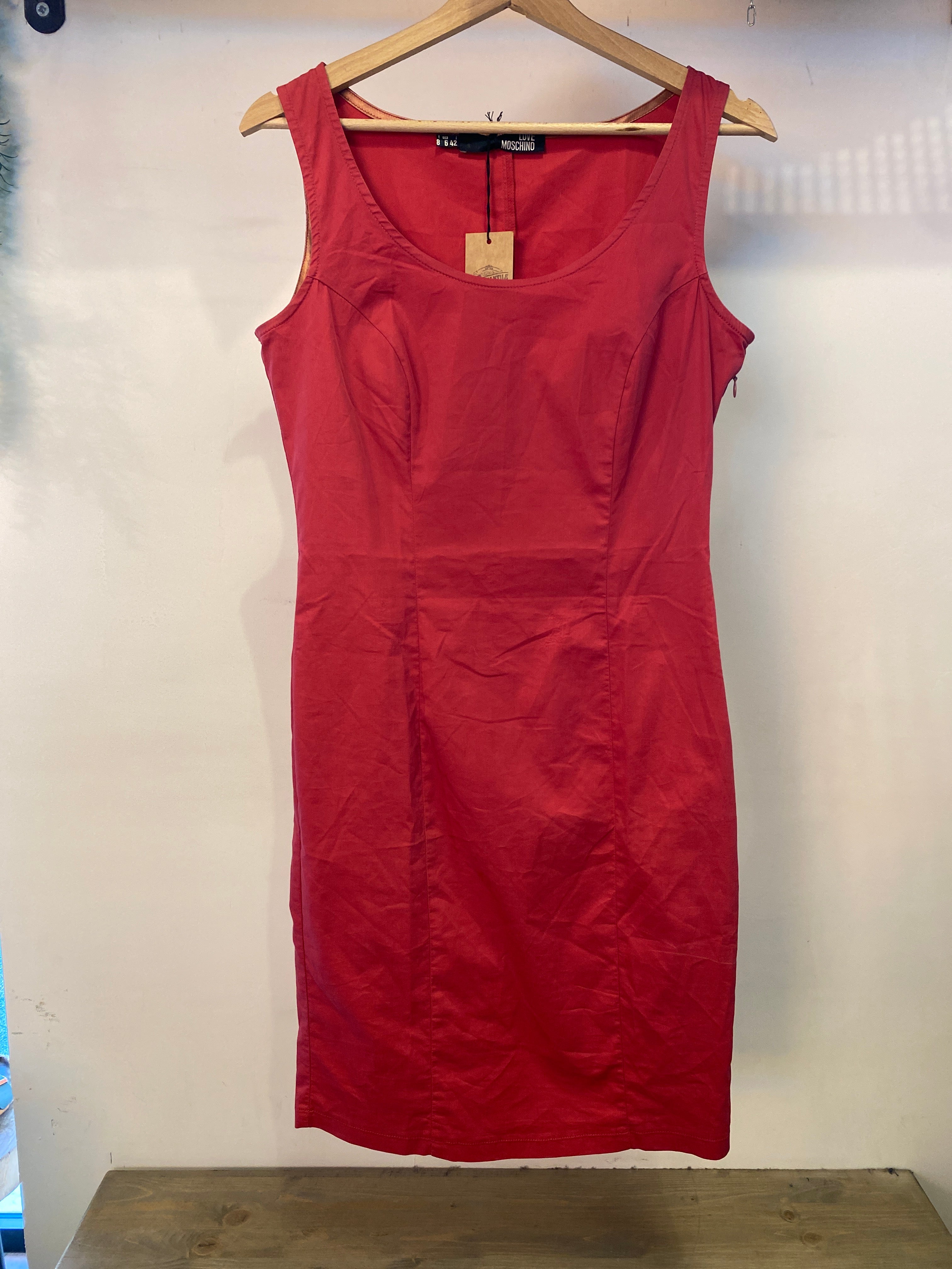 VESTITO A TUBINO ROSSO DA DONNA