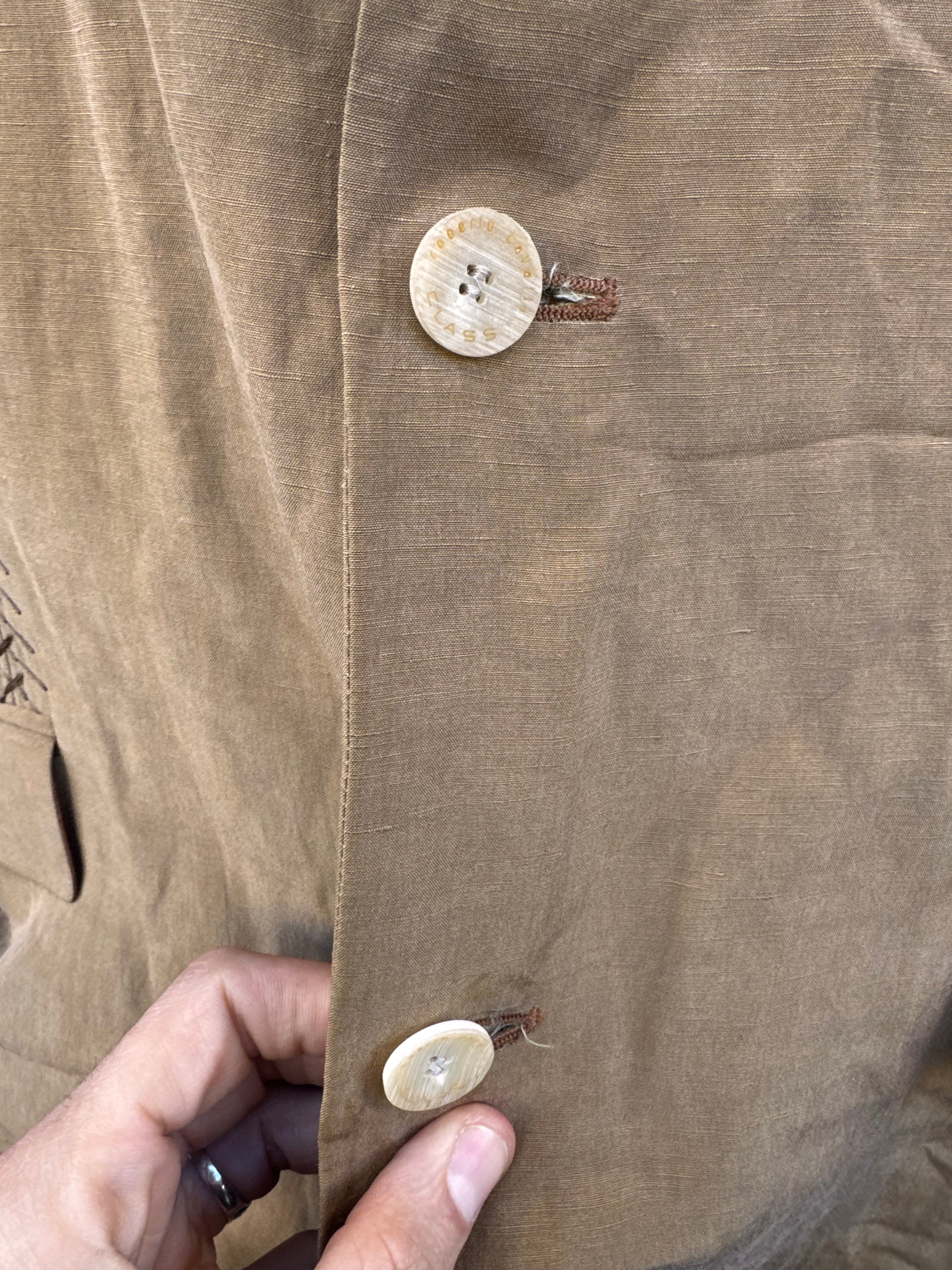 BLAZER BEIGE CON RICAMI DA UOMO