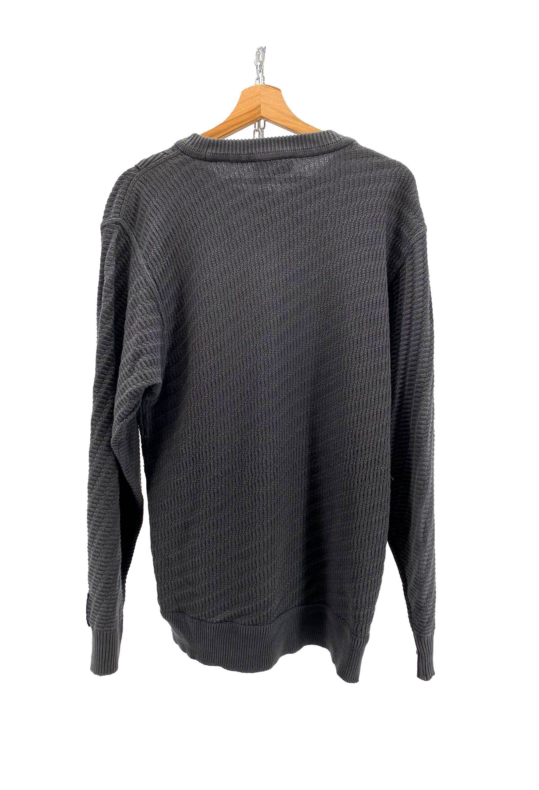 MAGLIONE GRIGIO CON DETTAGLI LINEARI COLORATI DA UOMO DA UOMO