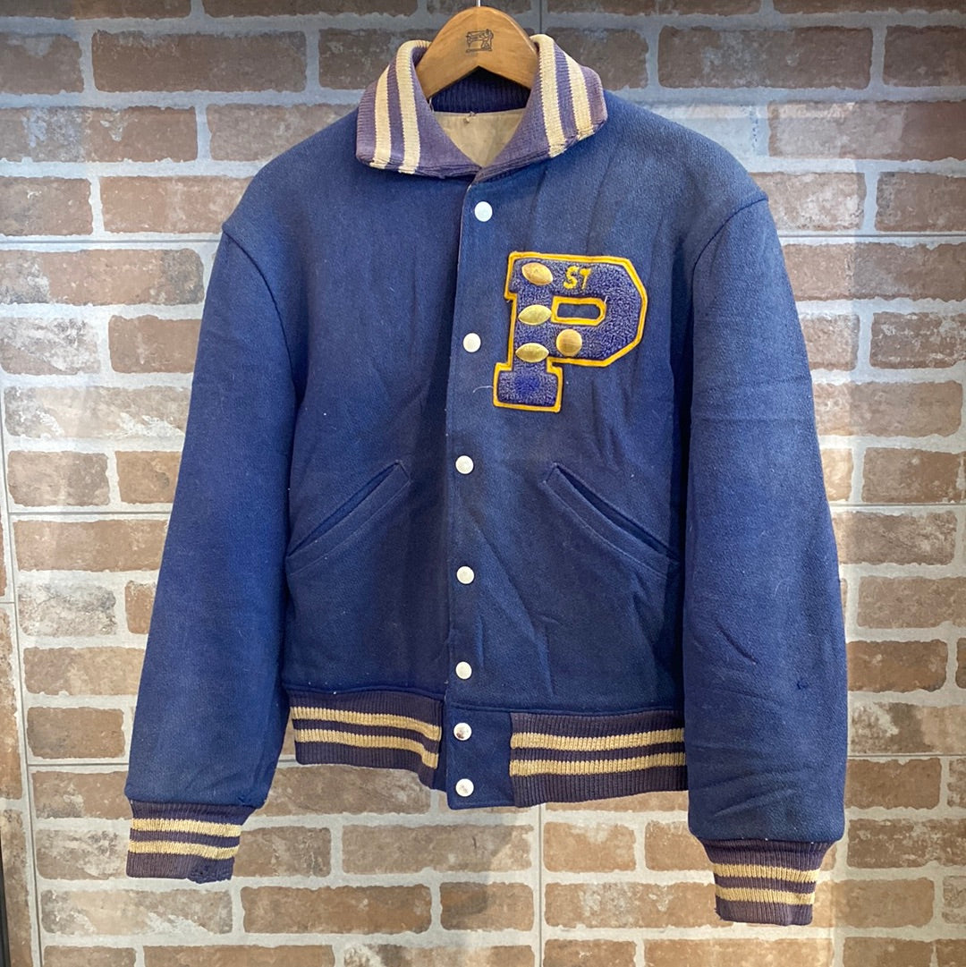 GIACCA COLLEGE BLU CON PATCH DA DONNA