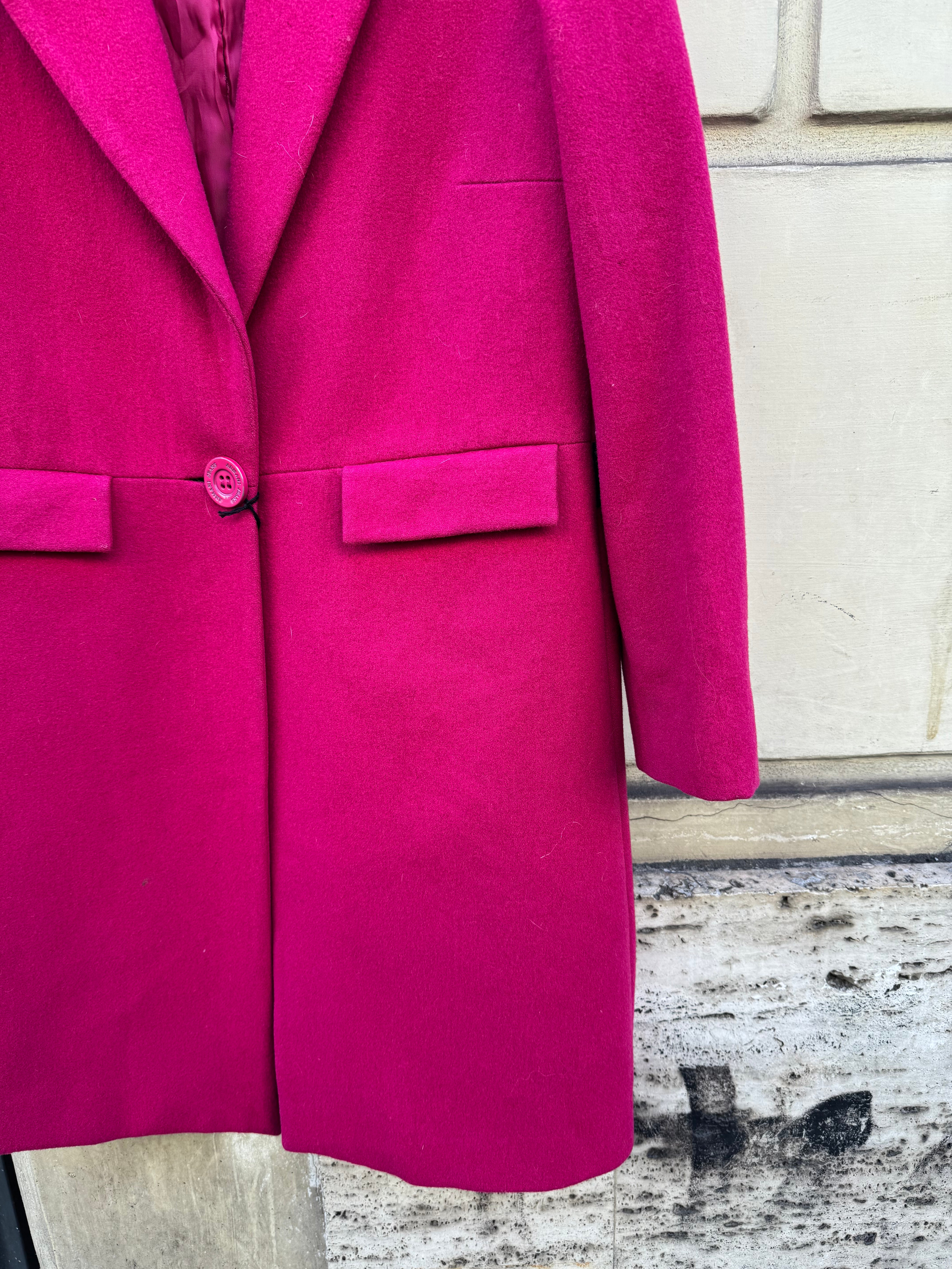 CAPPOTTO MONOPETTO MAGENTA DA DONNA