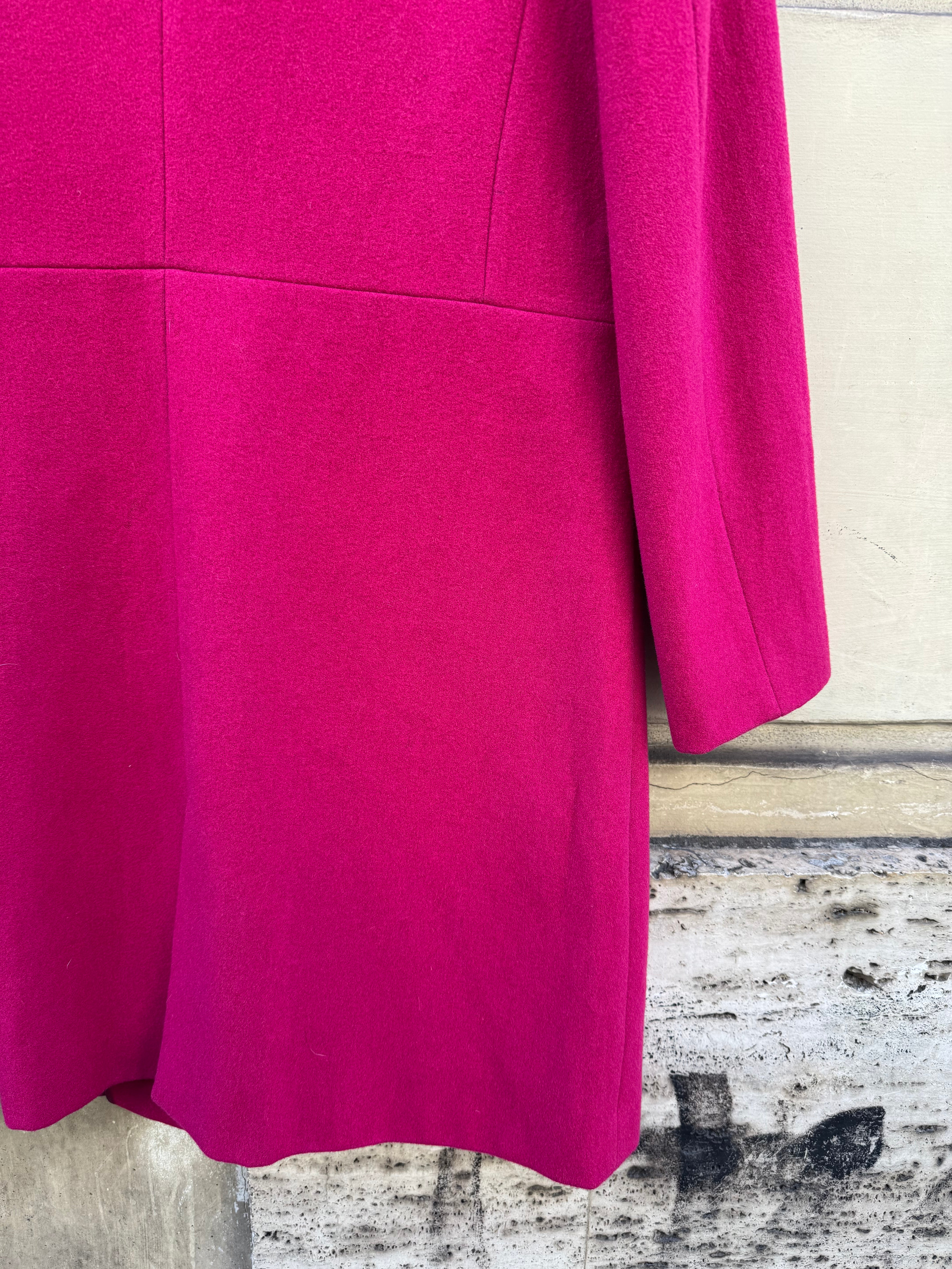 CAPPOTTO MONOPETTO MAGENTA DA DONNA