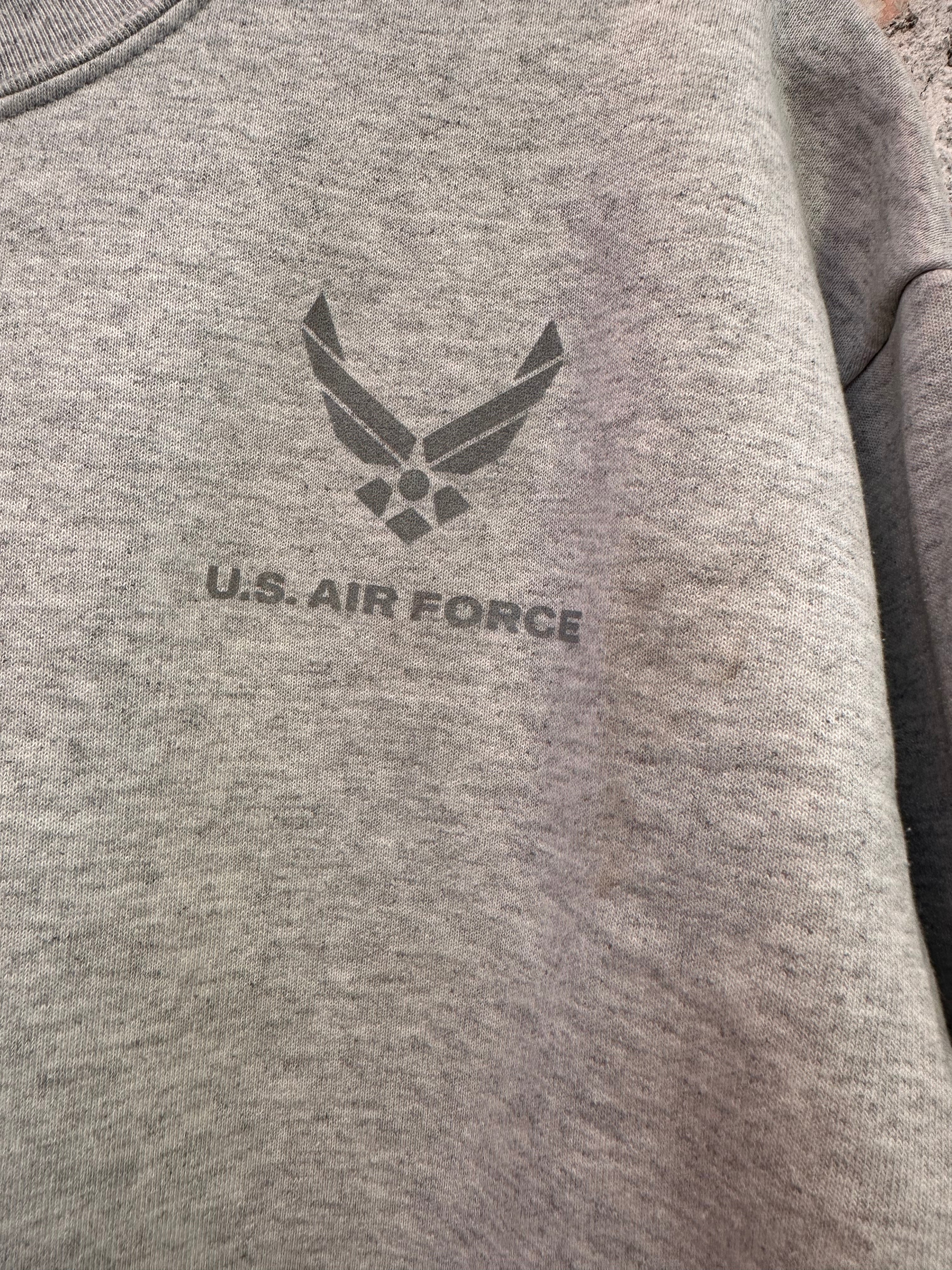 FELPA GRIGIA A GIROCOLLO DELL’ESERCITO AMERICANO DA UOMO