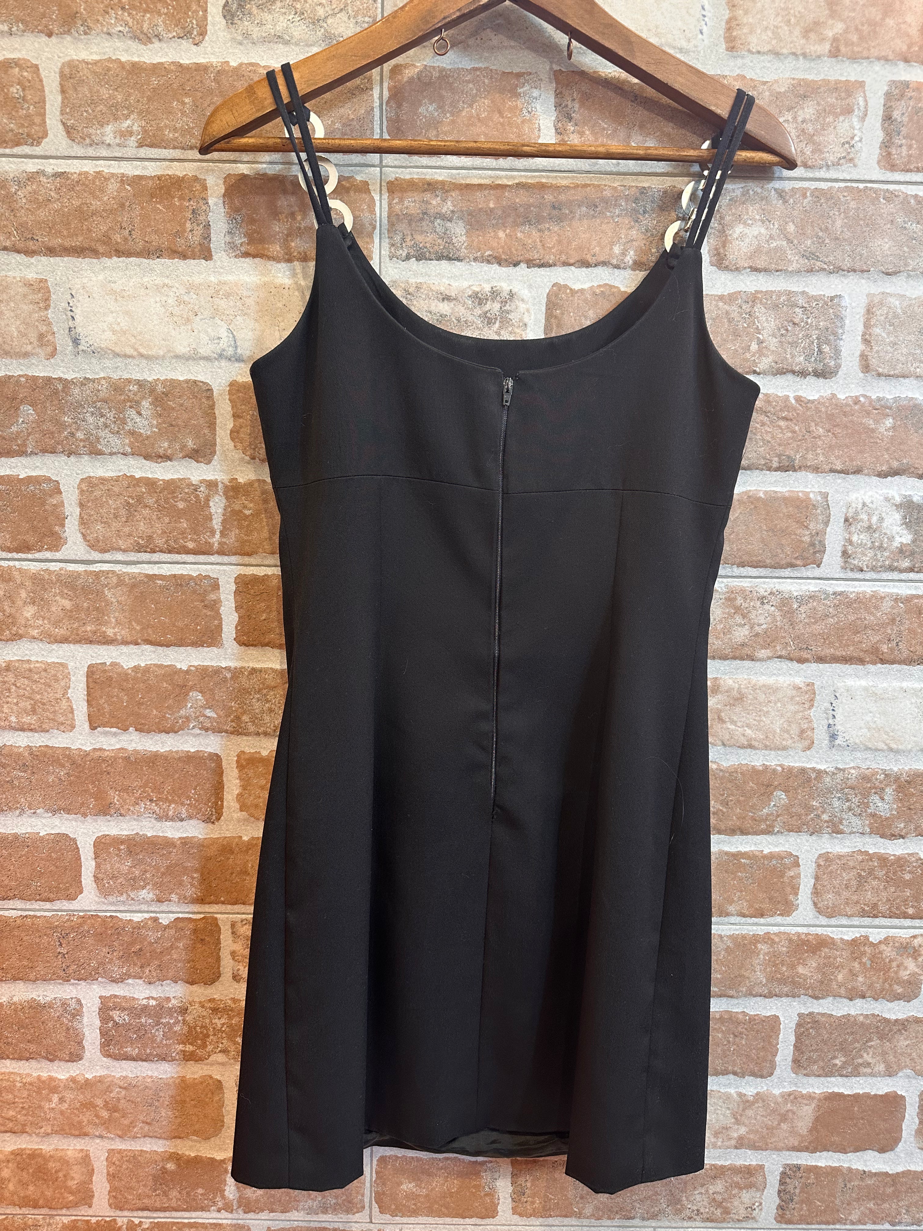 VESTITO A BRETELLE NERO DA DONNA