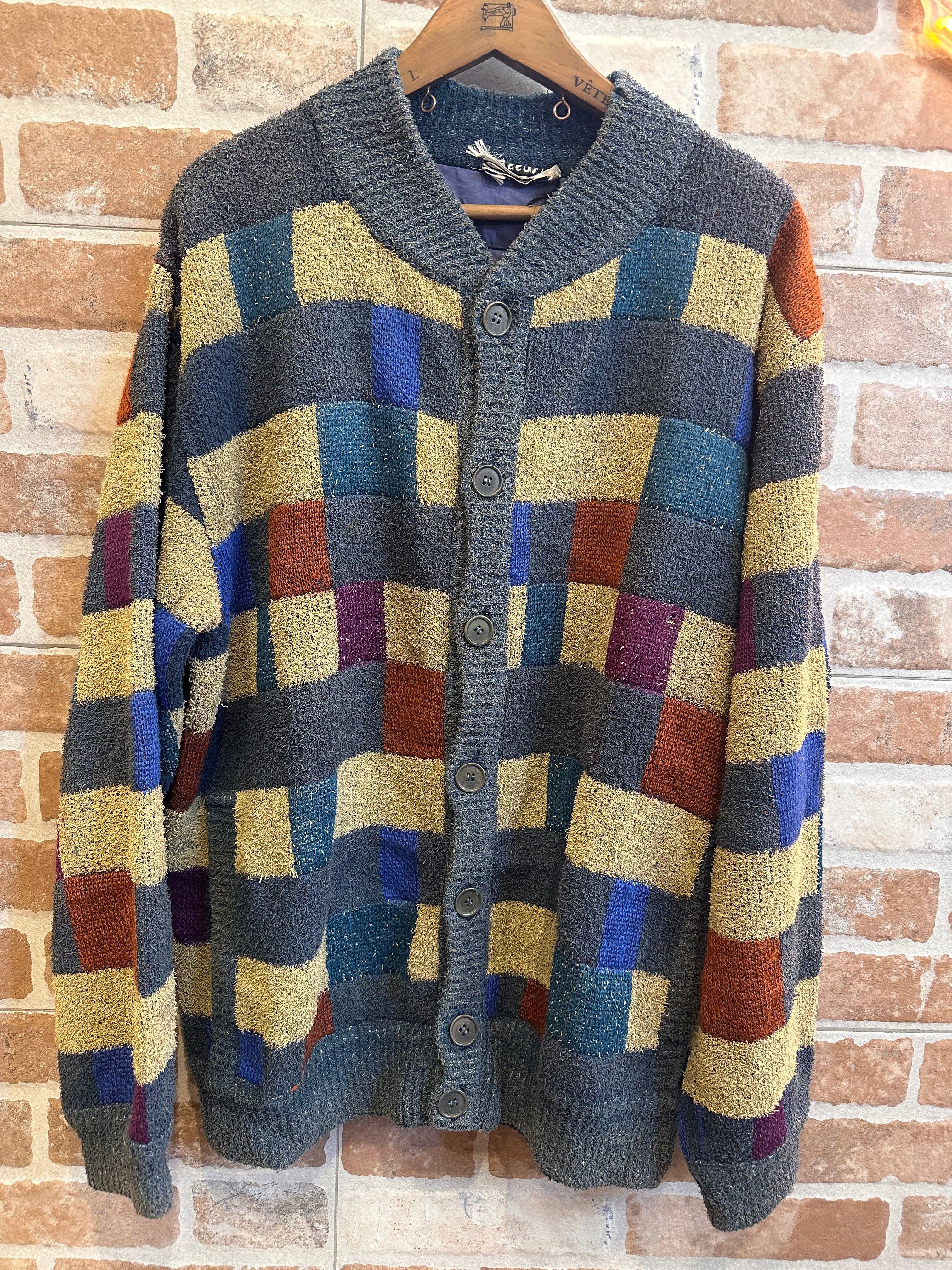 CARDIGAN MULTICOLOR TRAPUNTATO DA UOMO