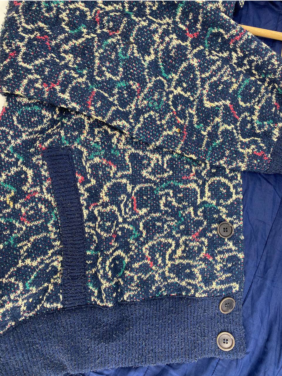 CARDIGAN CON FANTASIA COLORI MARINI DA UOMO