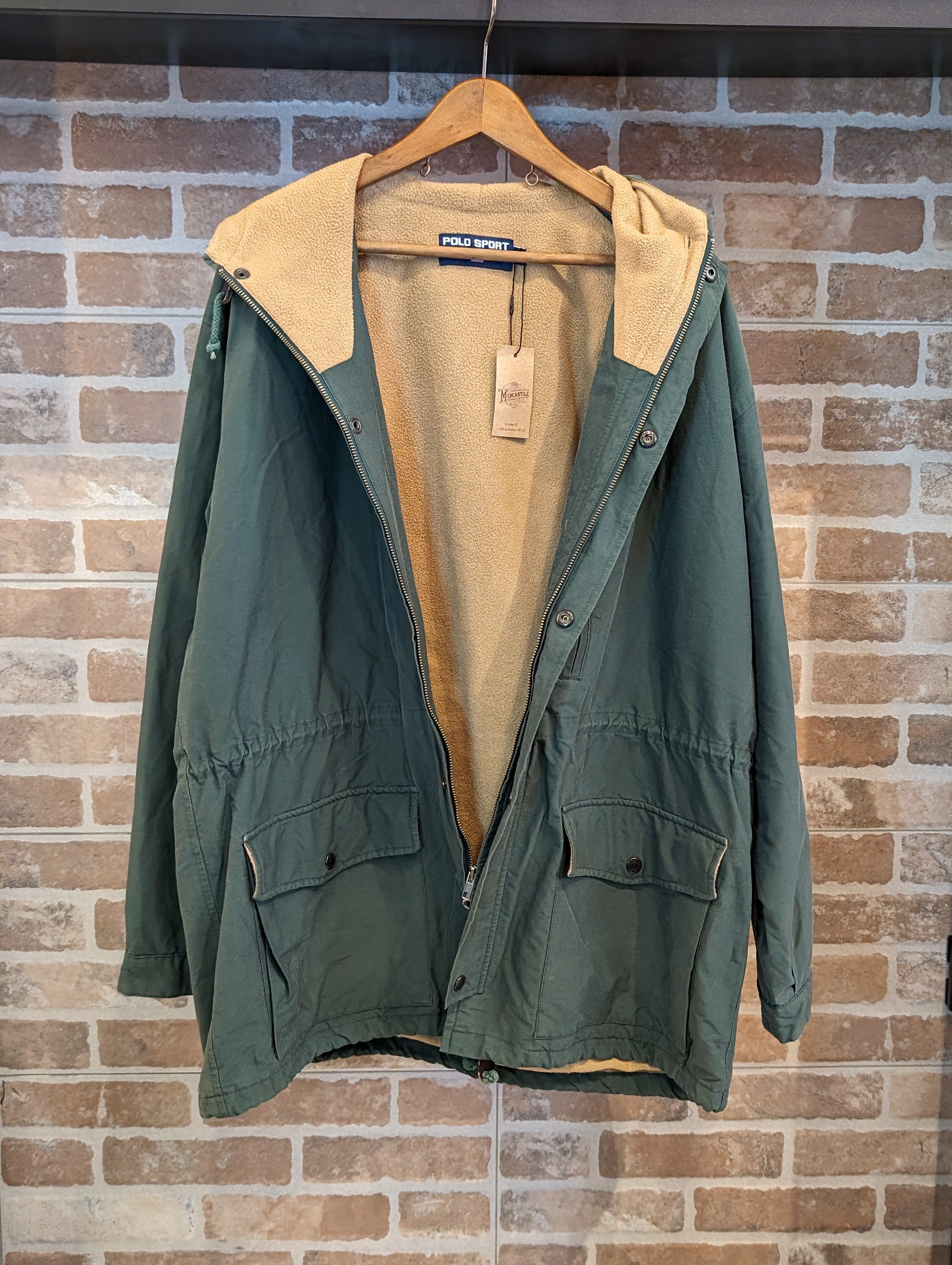 PARKA VERDE CON CAPPUCCIO DA UOMO