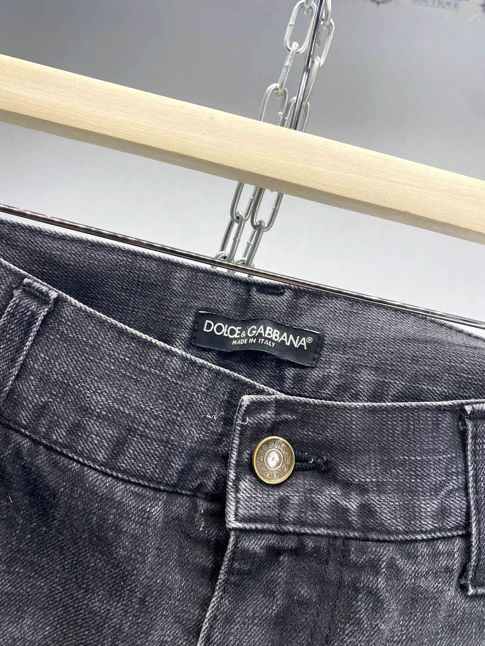 JEANS IN DENIM GRIGIO DA DONNA