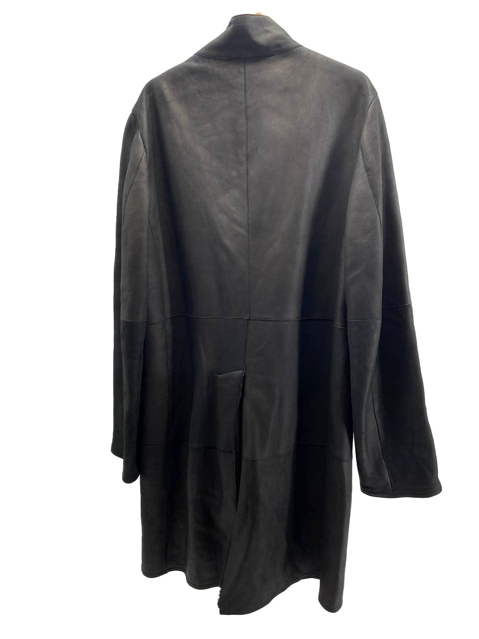 CAPPOTTO NERO CON PELLICCIA RASATA DA DONNA