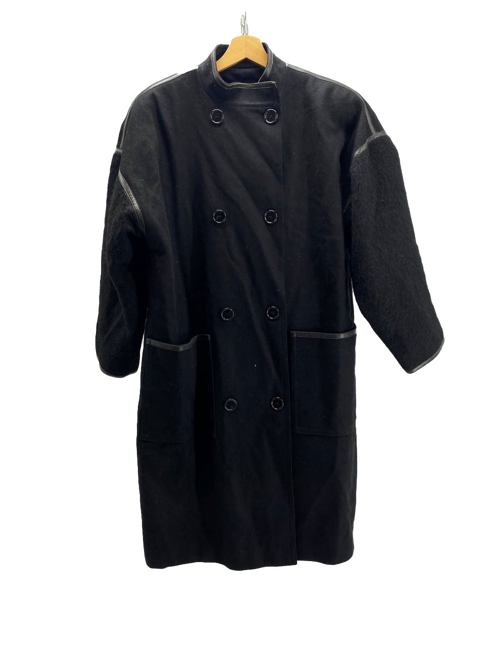 CAPPOTTO NERO MEDIA LUNGHEZZA DA DONNA