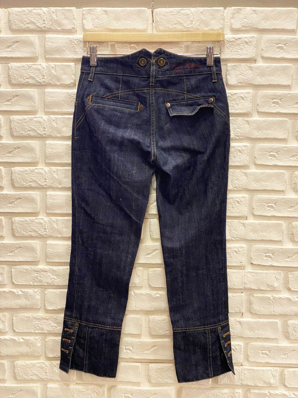 JEANS CAPRI IN DENIM SCURO DA DONNA