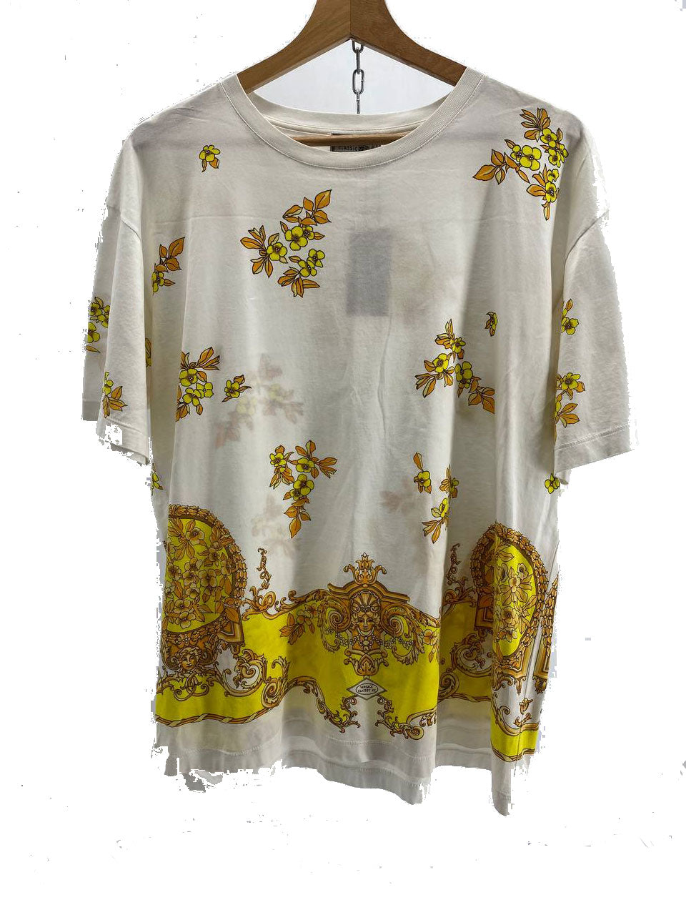 T-SHIRT CON FIORI GIALLI E ARANCIONI DA DONNA