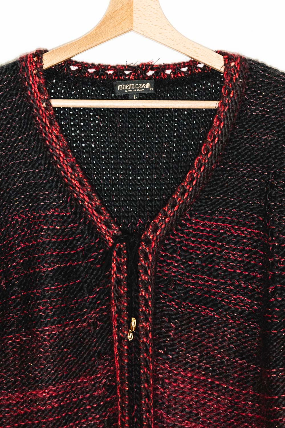 CARDIGAN NERO E ROSSO DA DONNA