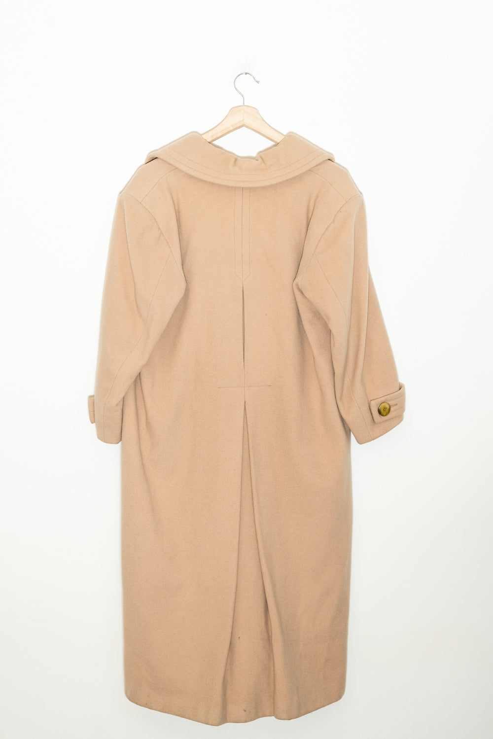 CAPPOTTO LUNGO DOPPIO PETTO BEIGE DA DONNA