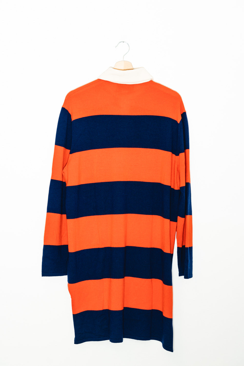 POLO OVERSIZE A RIGHE BLU E ARANCIONE UNISEX