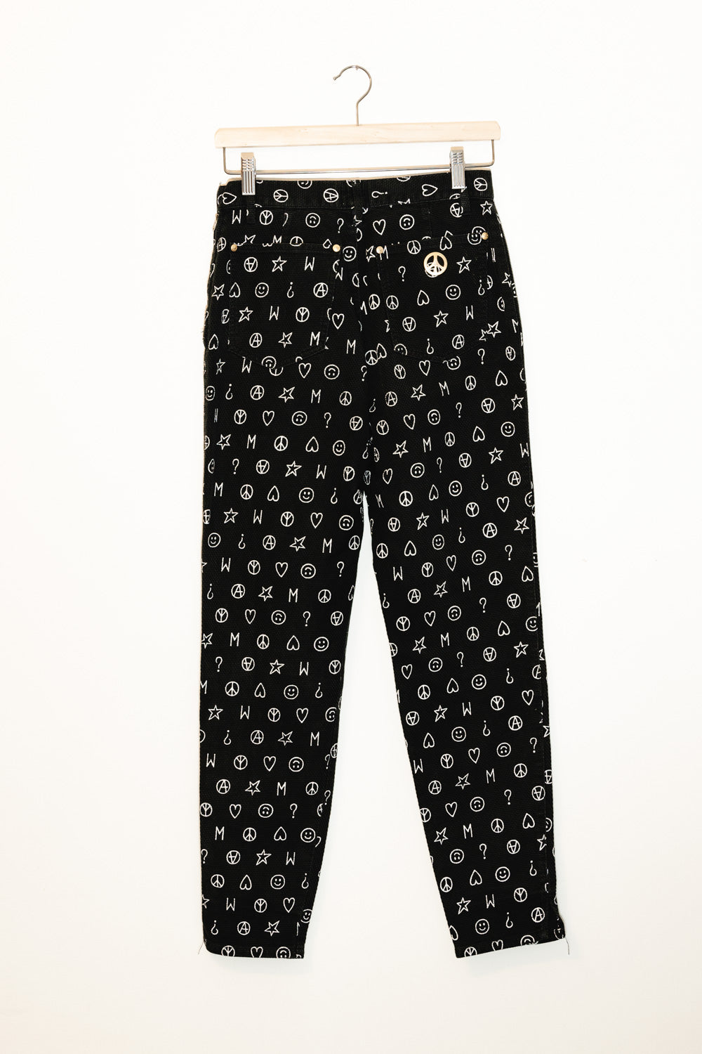 PANTALONI NERI PEACE & LOVE DA DONNA